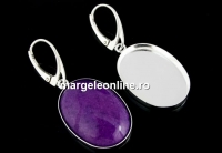Tortite cercei argint 925, platou pentru cabochon 25x18mm, - x1per