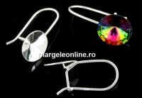 Tortite cercei  argint 925, rivoli de 8mm - x1per