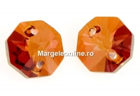 Swarovski, octagon link, crystal copper, 12mm - x2