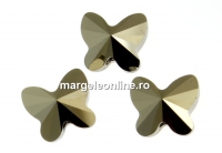 Swarovski, margele fluture, metalic light gold 2x, 6mm - x2