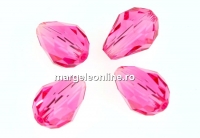 Swarovski, margele picatura, rose, 9x6mm - x2