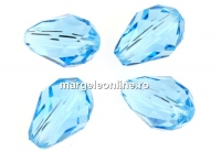 Swarovski, margele picatura, aquamarine, 9x6mm - x2