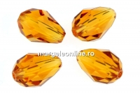 Swarovski, margele picatura, topaz, 9x6mm - x2