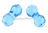 Swarovski, margele clepsidra, aquamarine, 11x6mm - x1