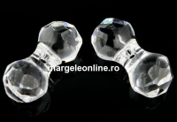 Swarovski, margele clepsidra, crystal, 23x11mm - x1