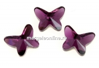Swarovski, butterfly cabochon, amethyst, 8mm - x1