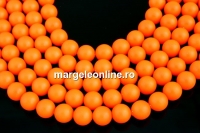 Perle Swarovski, neon orange, 10mm - x10
