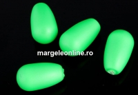 Perle Swarovski picatura, neon green, 11.5x6mm - x2