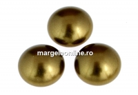 Swarovski, cabochon perla cristal, antique brass, 8mm - x2