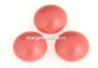 Swarovski, cabochon perla cristal, pink coral, 6mm - x2