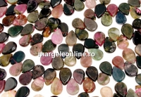 Multicolor natural tourmaline, briolette, 8.5x6mm