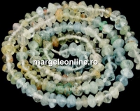Multicolor aquamarine, natural stone, free form rondelle, 4-5mm