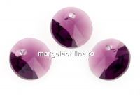 Swarovski, pandantiv rivoli, amethyst, 6mm - x10