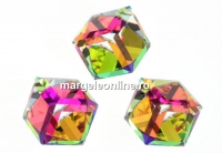 Swarovski, cube cabochon, vitrail medium, 6mm - x1