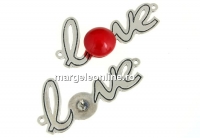 Baza cabochon link Love, argint 925, 30x14mm - x1