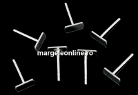 Earring base, tray 7x3.5mm, 925 silver - x2