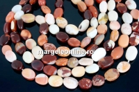 Margele mexican fire opal, oval neregulat, 9-11mm