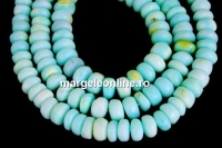 Margele opal peruvian albastru, rondele neregulate, 8.5-9.5mm