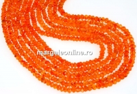 Margele carneol natural, rondele fatetate, 2.7mm