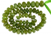 Margele granat oliv natural, rondele fatetate, 5.5-8.8mm