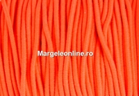 Circular elastic strap, neon orange, 1.4mm - x 13m
