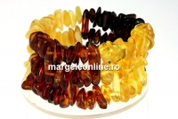Bratara cu margele chihlimbar natural, chips, 11-13mm