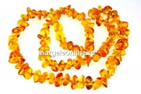 Colier cu margele chihlimbar natural, chips, 6-11mm
