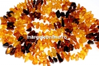 Colier cu margele chihlimbar natural, chips, 7-11mm - 130cm