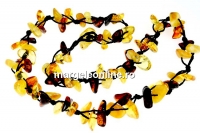 Colier cu margele chihlimbar natural, chips, 8-12mm