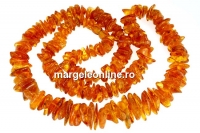 Colier cu margele chihlimbar natural, chips, 12-18mm