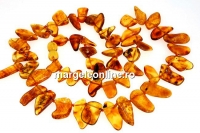 Colier cu margele chihlimbar natural, chips, 10-21mm