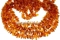 Natural amber necklace beads , chips , 8- 13mm
