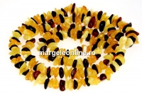 Colier cu margele chihlimbar natural, chips, 6-10mm