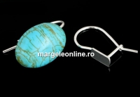 Tortite cercei argint 925, platou 7x3.5mm - x1per