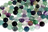 Margele fluorit natural, rotund, 14mm
