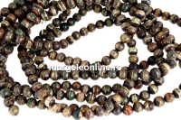 Margele agate tibetane, rotund, 6mm