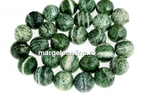 Margele serpentinit argintiu, rotund fatetat, 12mm