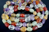 Margele multistone, tub neregulat fatetat, 12-14mm