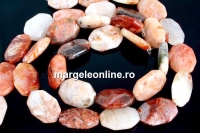 Margele agate naturale Morocco, octogon, 25x18mm