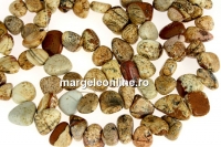 Margele jasp pictat,neregulat, 11-15mm