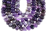 Amethyst, faceted Rondelle, 14.5x9mm