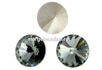 Swarovski, rivoli, black diamond, 10mm - x2