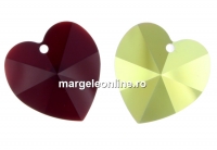 Swarovski, heart pendant, garnet AB, 10mm - x2