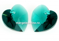 Swarovski, pandantiv inima, emerald, 14mm - x2