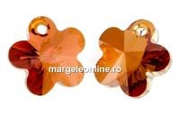 Swarovski, pandantiv floare, crystal copper, 14mm - x1