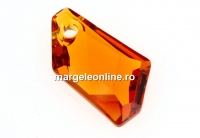 Swarovski, free cosmic  pendant, topaz, 18mm - x1
