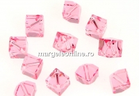 Swarovski, margele cub, light rose, 4mm - x2