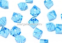 Swarovski, margele cub, aquamarine, 4mm - x2