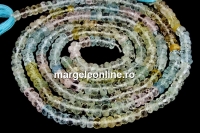 Beril, natural stone, faceted rondelle, 4.5-5mm