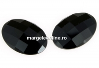 Swarovski, cabochon, jet, 14x10mm - x1